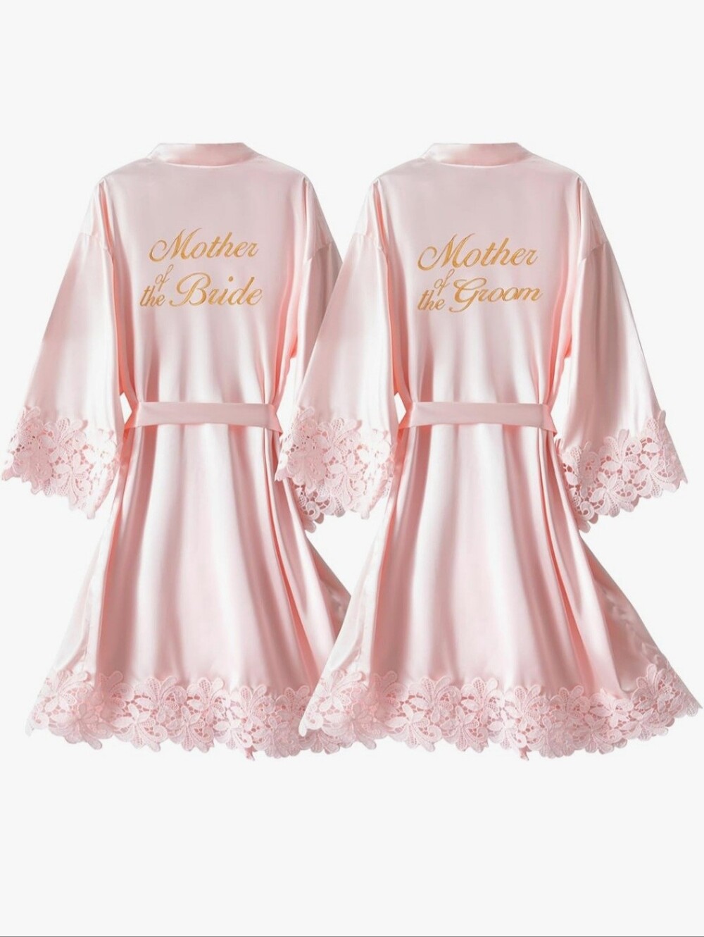Satin 'Mother of the Bride/Groom' Robe in Light Pink